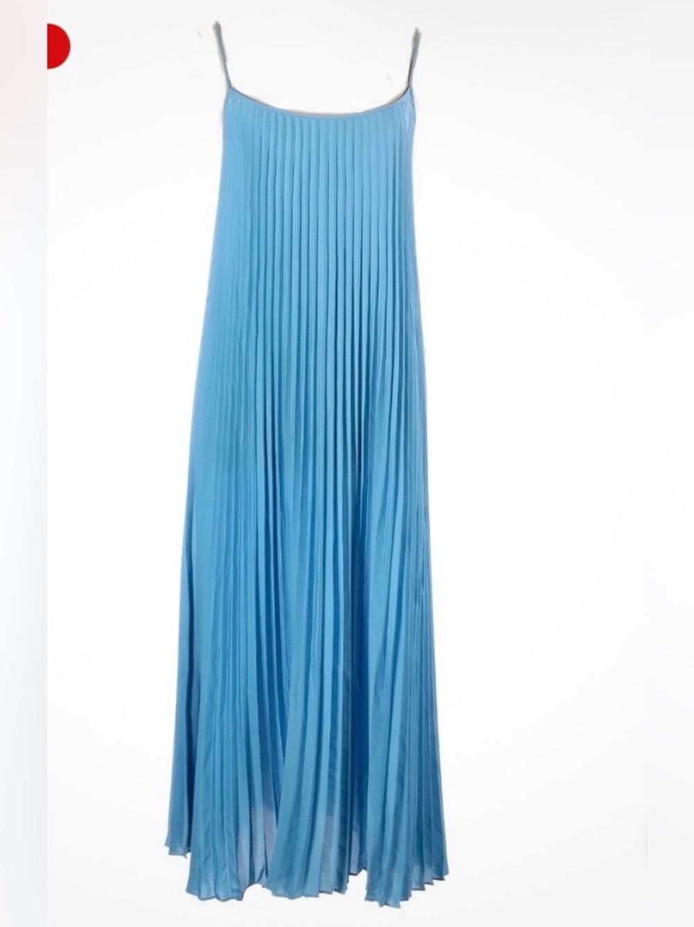 Vince Dress NWT Pleated Accordion Pleats Cami Spaghetti Straps Sky Blue Midi M
